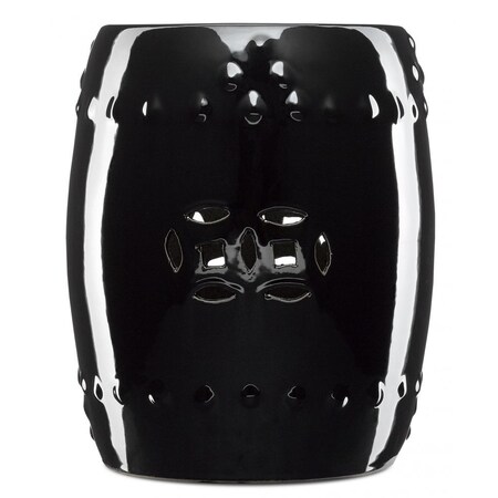 Currey Imperial Black Garden Stool 1200-0235